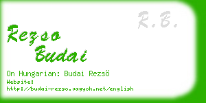 rezso budai business card